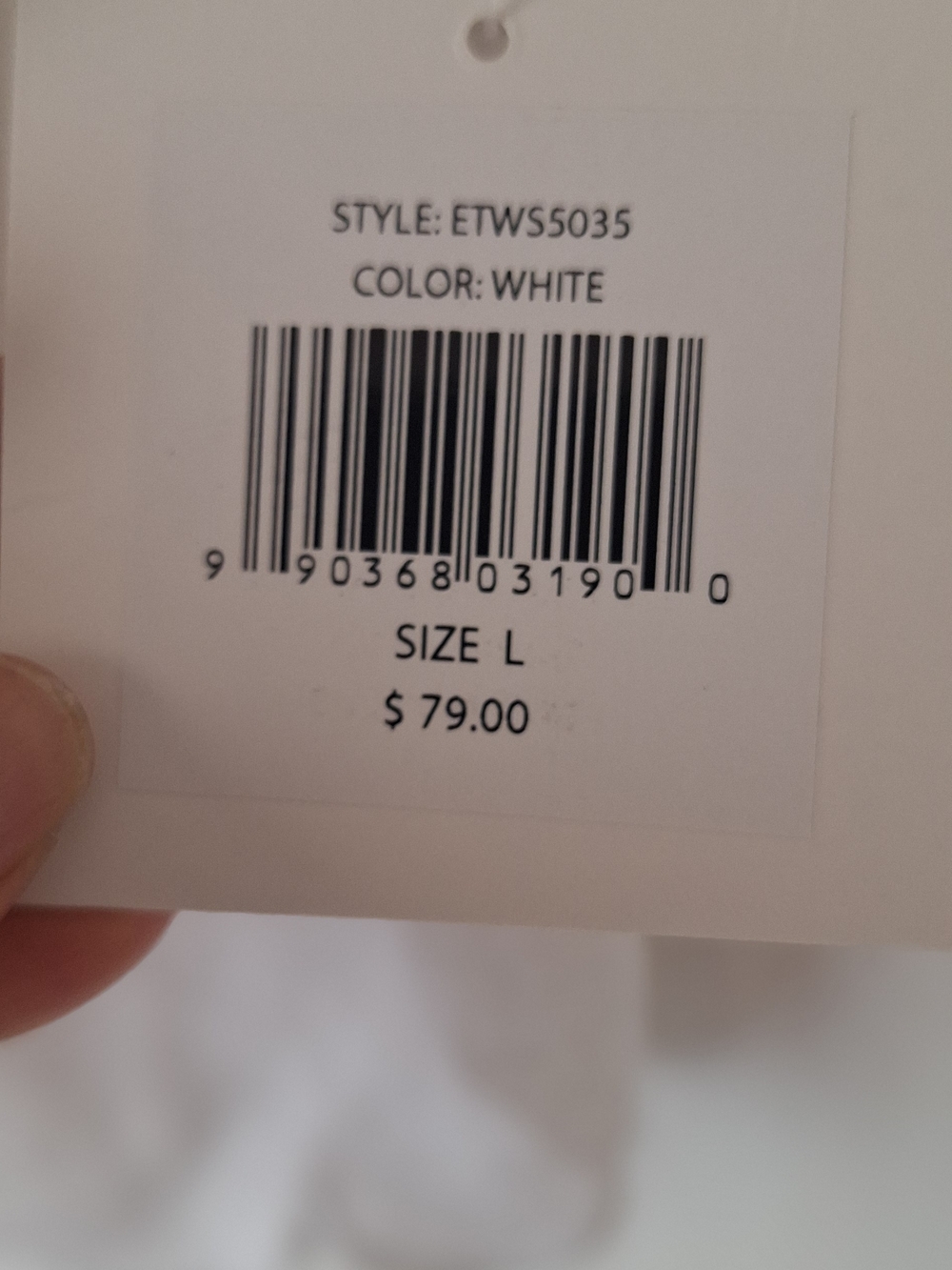 Minimalist Ellen Tracy White Scallop Edge Crop Top Sz L NWT - Picture 4 of 10
